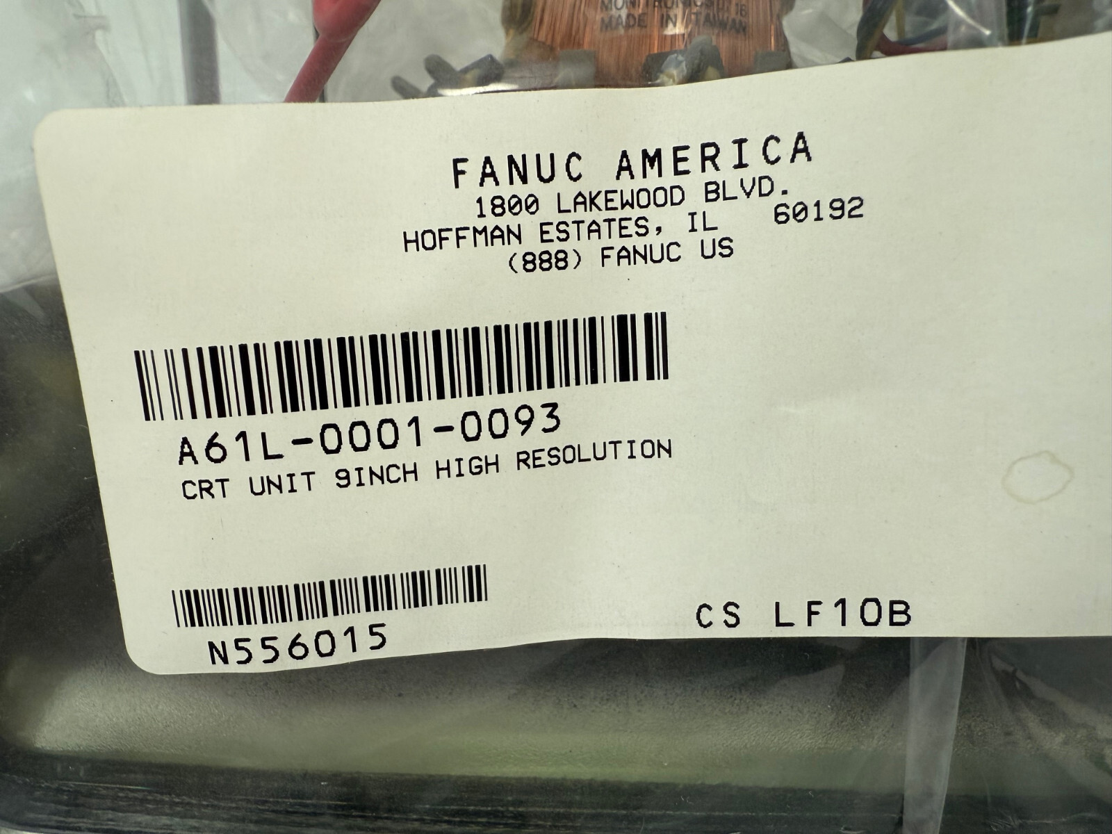 FANUC A61L-0001-0093 CRT UNIT 9″ HIGH RESOLUTION CRT DISPLAY MODULE D9MM-11B