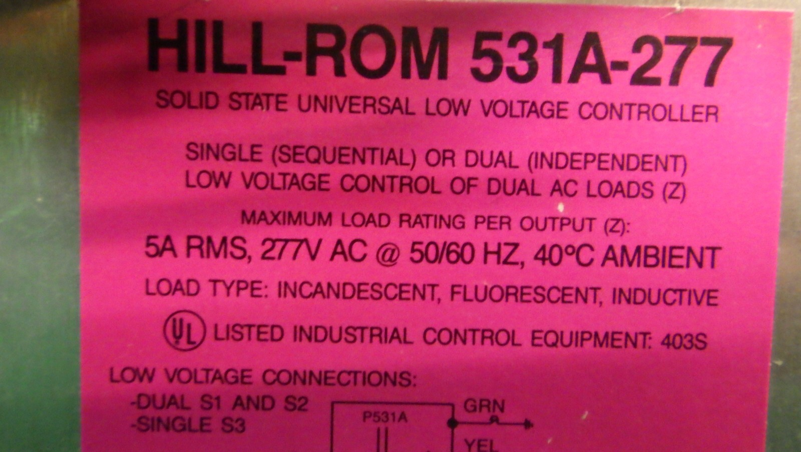 Hill-Rom Power Supply/low Voltage Controller 531A-277