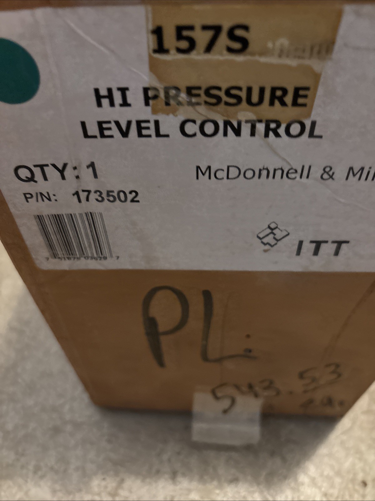 McDonnell & Miller 173502 1/2″ Float Type LWCO Pump Controller Water Column