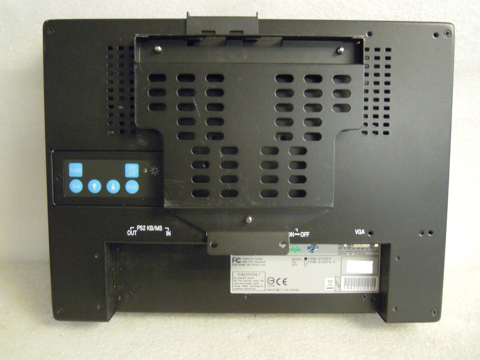 ADVANTECH FPM-3120TV TOUCH SCREEN 12″ INTERFACE PANEL OPERATOR DISPLAY