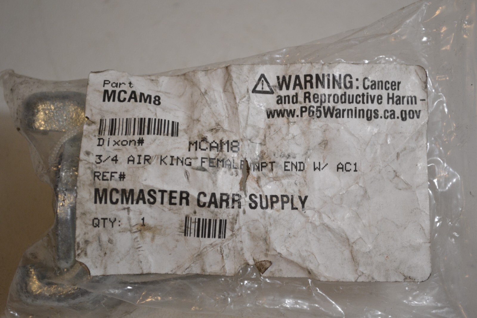 McMaster Carr Supply Mcmam8 Dixon 3/4″ Air King Female NPT End w/AC1