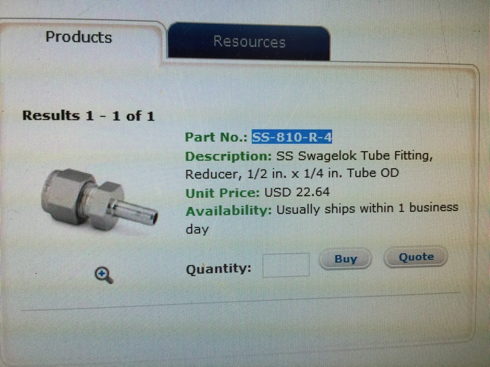 Lot Of 7, Swagelok Union Reducer 1/2″ X 1/4″, SS-810-R-4, Shipsameday #ZF15