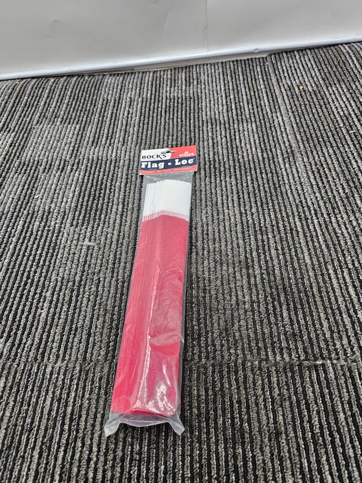 (QTY 10) Bock’s Flag-Loc ID Strap 7321RE Red / Reusable Nylon Leg Band