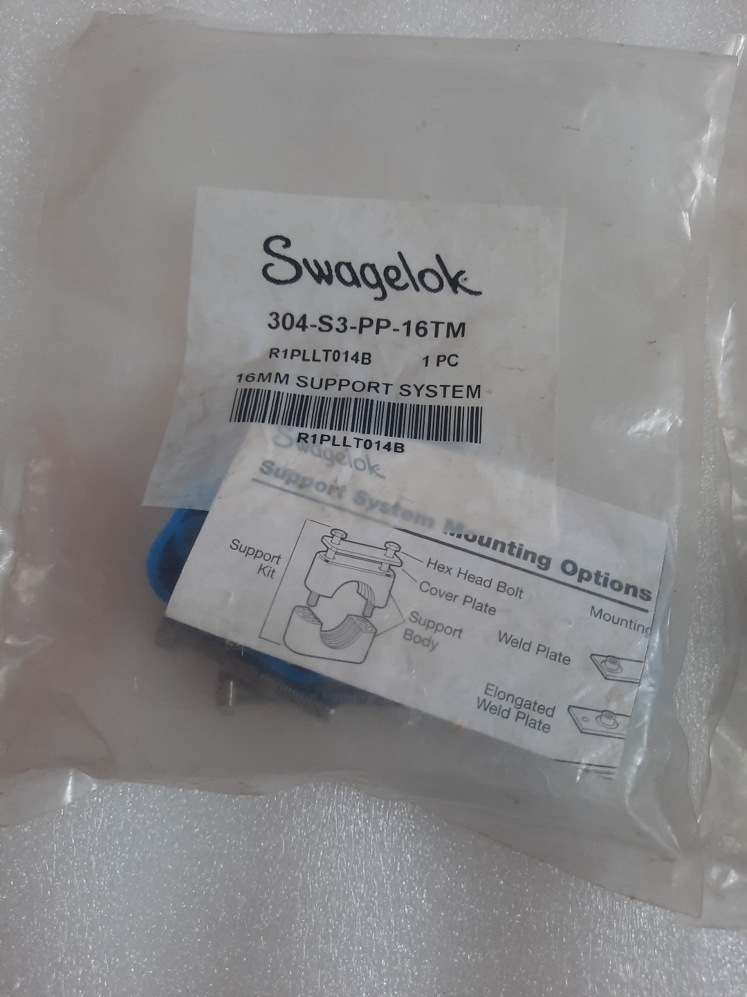 Swagelok 304-S3-PP-16TM 16MM Support System R1PLLT014B lot of 2 pcs