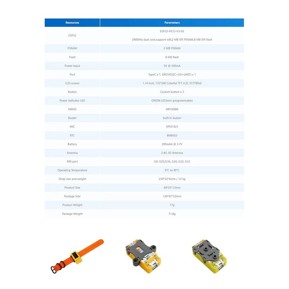 M5 StickC PLUS2 ESP32 Watch Kit Enhanced IoT Device with Extensive