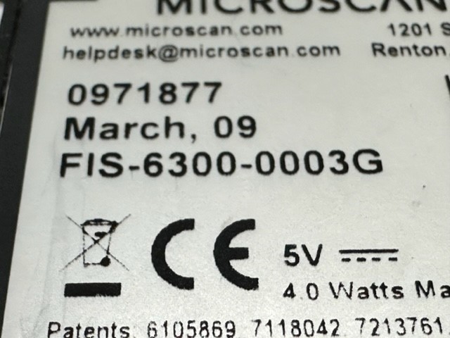 (Lot of 2)Microscan Mini Barcode Reader – FIS-6300-0003G w/Warranty