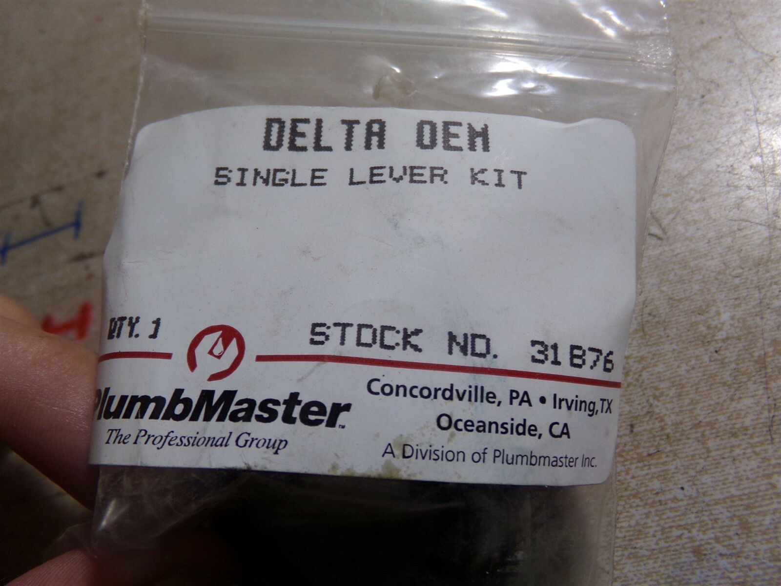 NEW Plumbmaster 31B76 Delta Single Lever Kit *FREE SHIPPING*