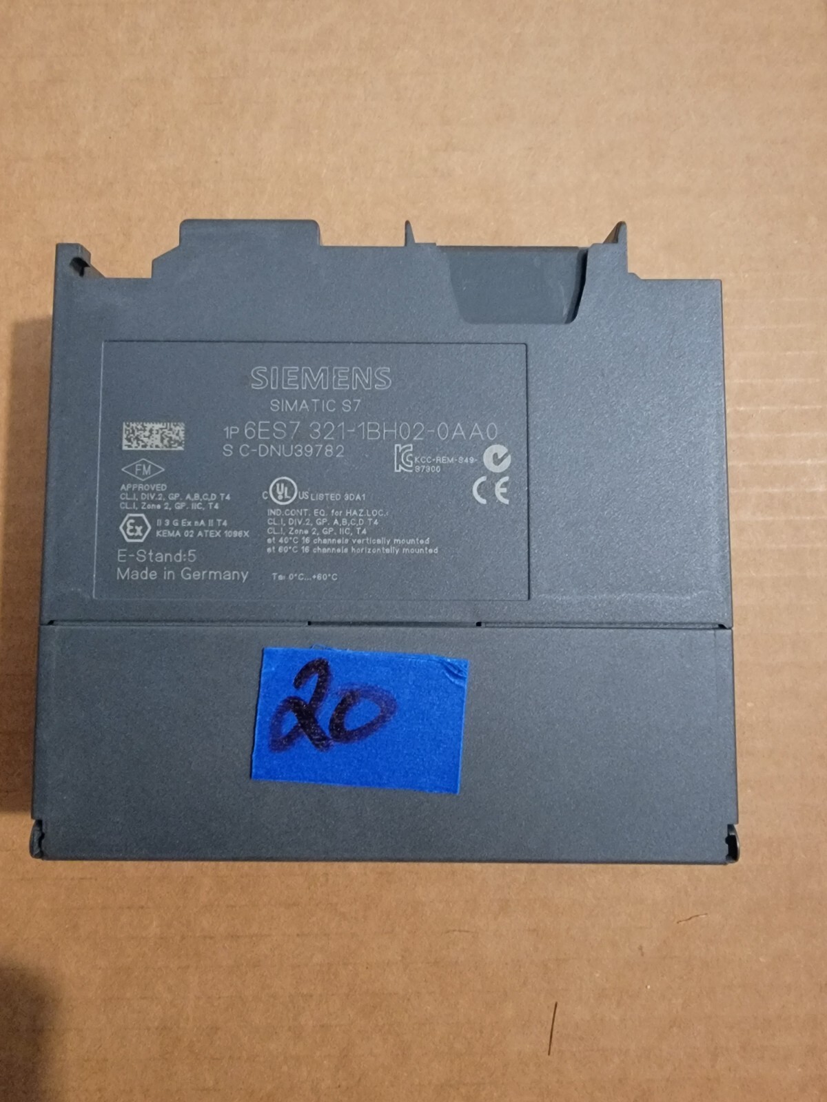 SIEMENS 6ES7 321-1BH02-0AA0 SIMATIC S7 INPUT MODULE – Used – Item 20
