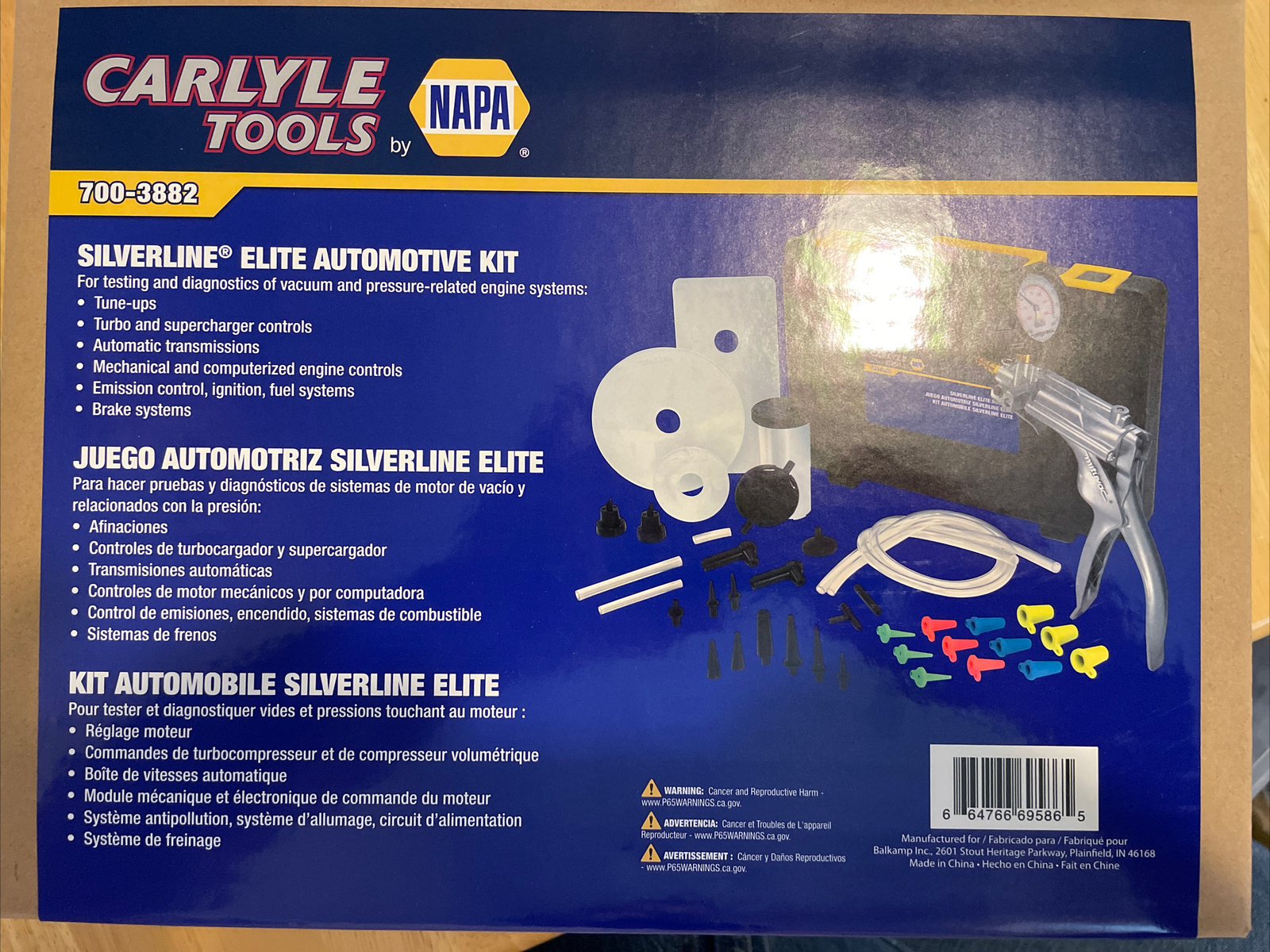 Napa Automotive Silver line Elite Brake Bleeding Kit 700-3872