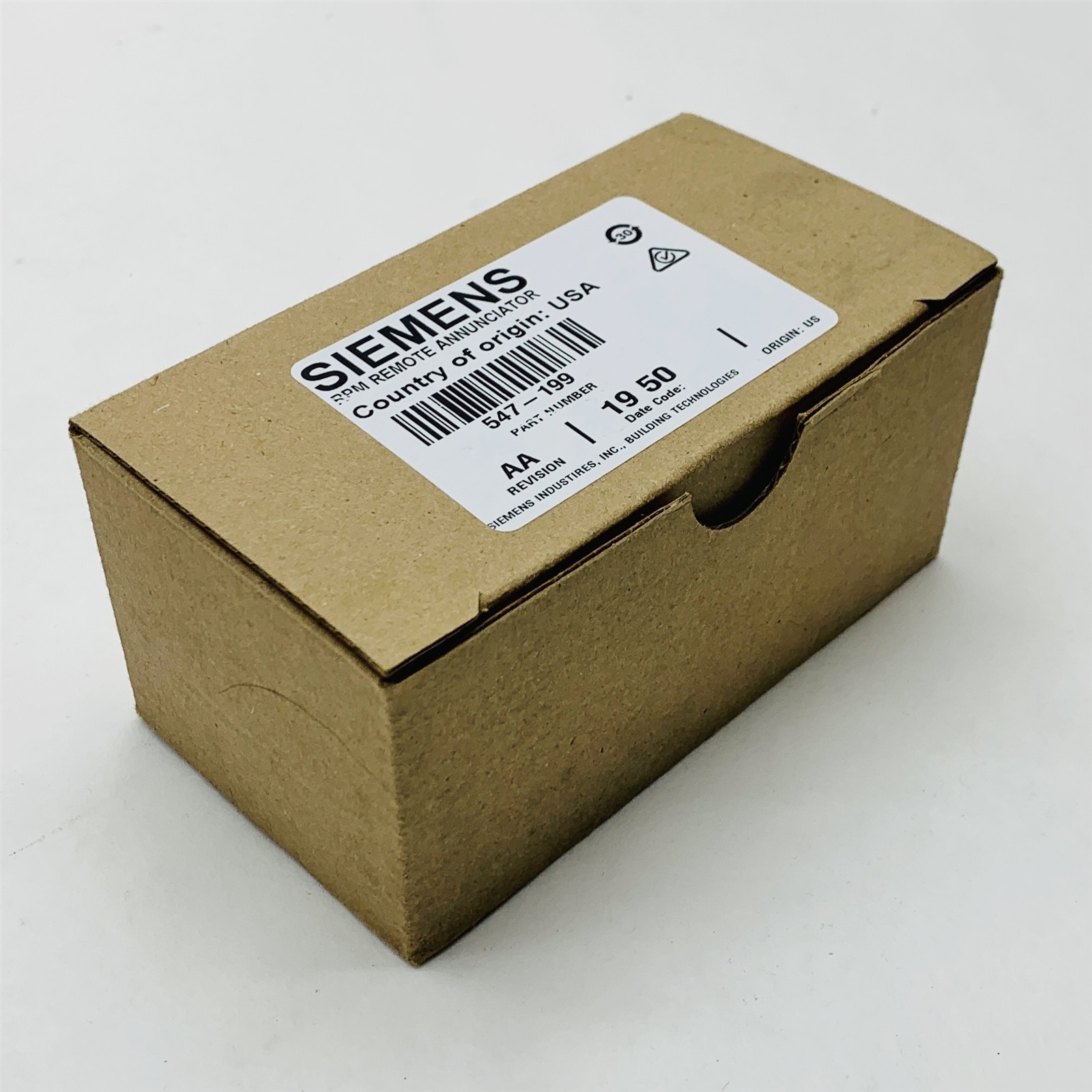 Siemens 547-199 Rev AA RPM Remote Annunciator Module Room Pressure Monitor New