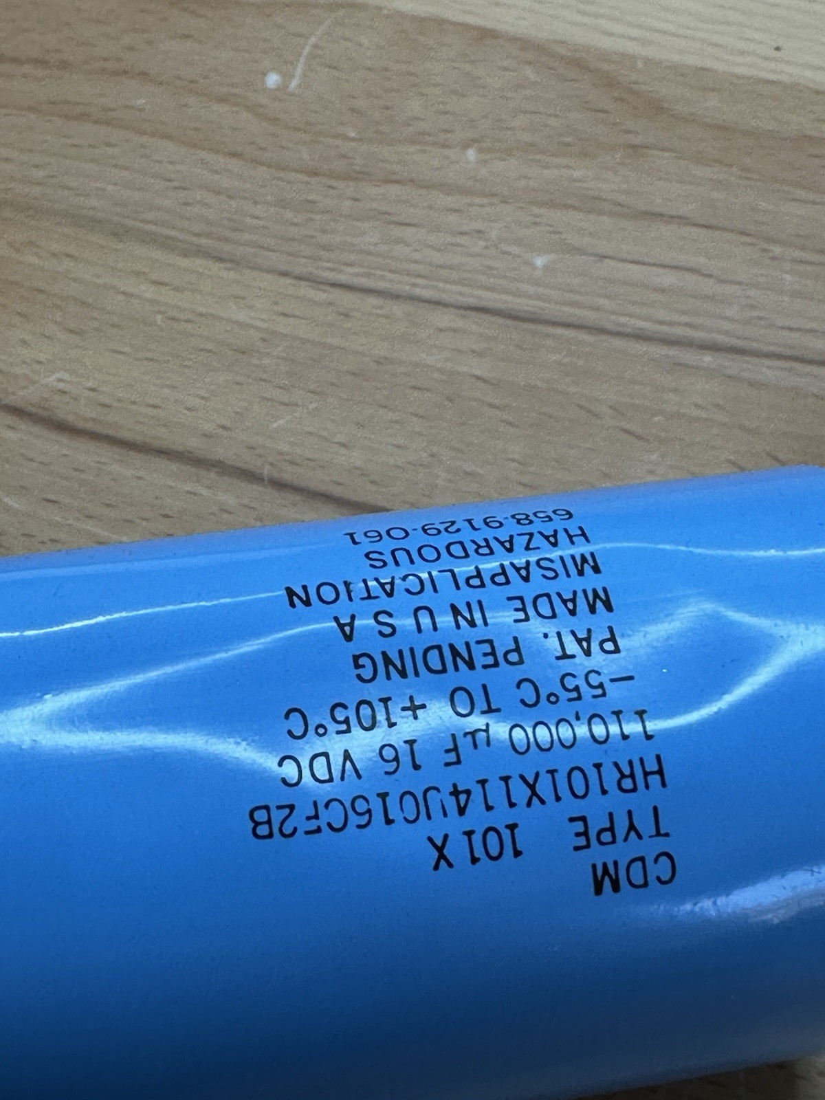 CDE CDM FIXED CAPACITOR HR101X114U016CF2B, 110,000 SCREW IN ADIRONDACK