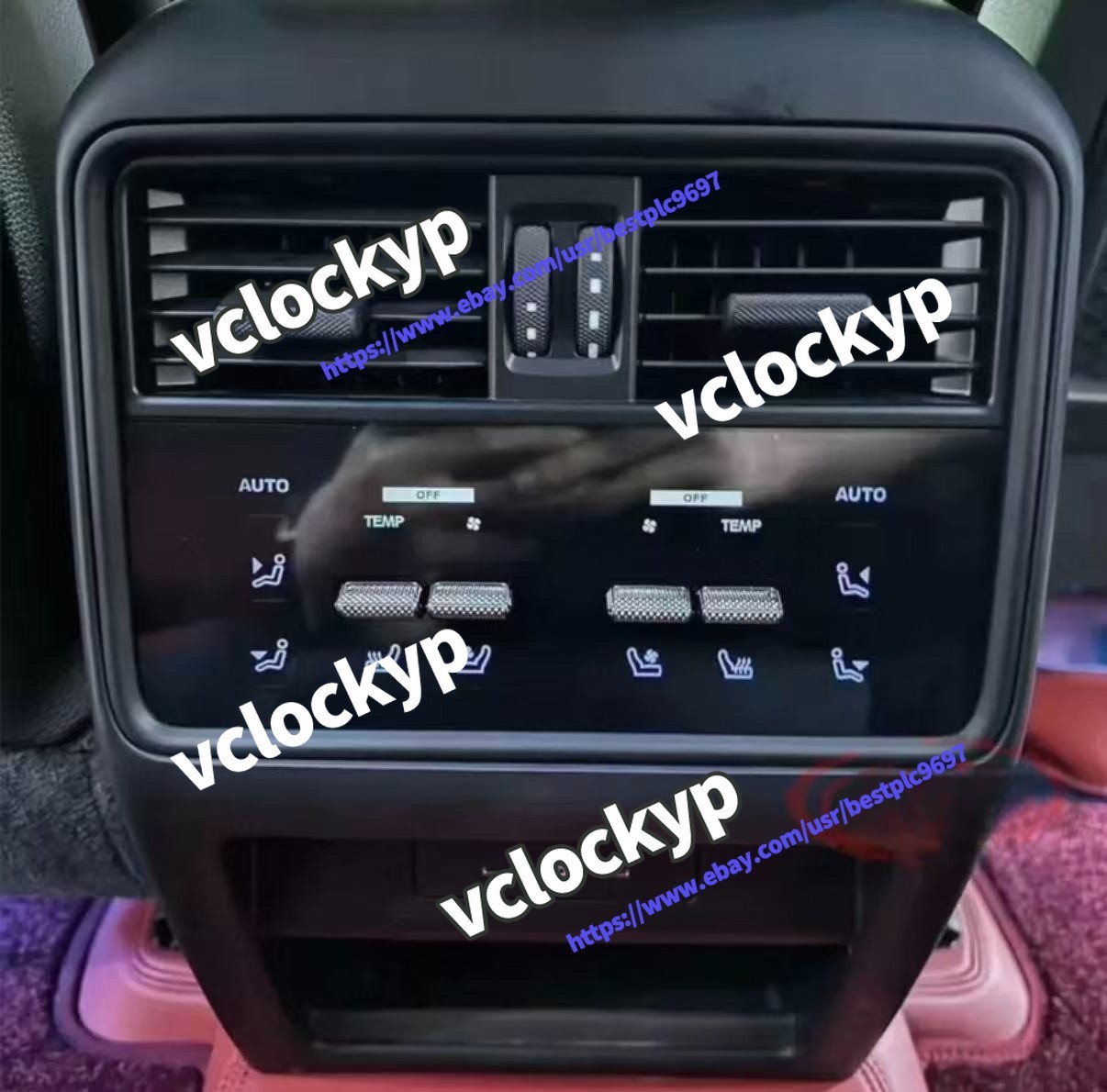 The rear seats of the 24 Porsche Cayenne models modified with LCD panels