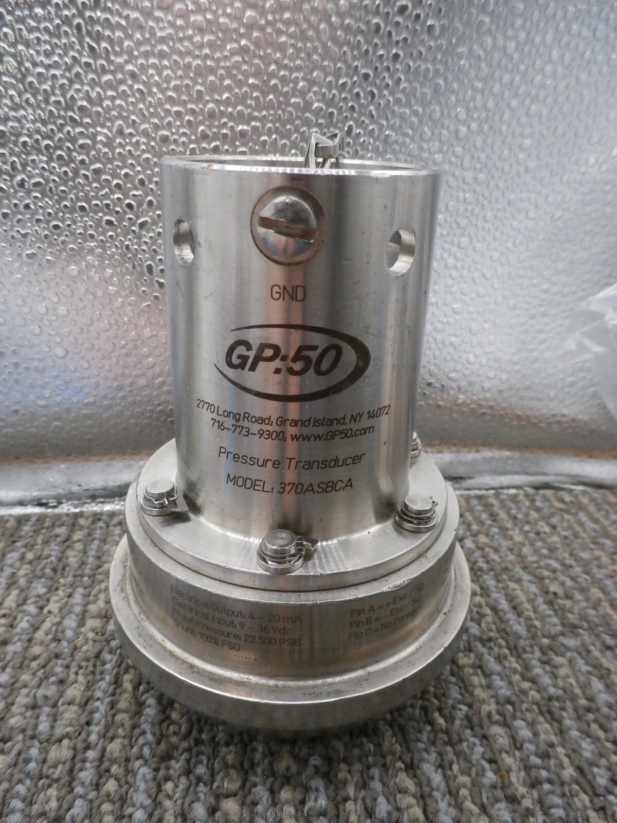GP:50 Weco Hammer Union Pressure Transducer Transmitter Model # 370ASBCA