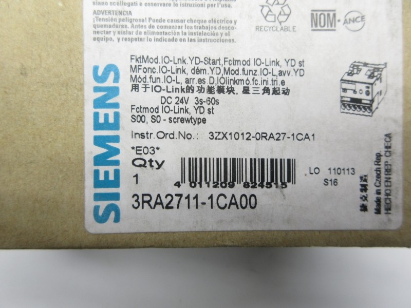 SIEMENS 3RA2711-1CA00 24VDC NSMP
