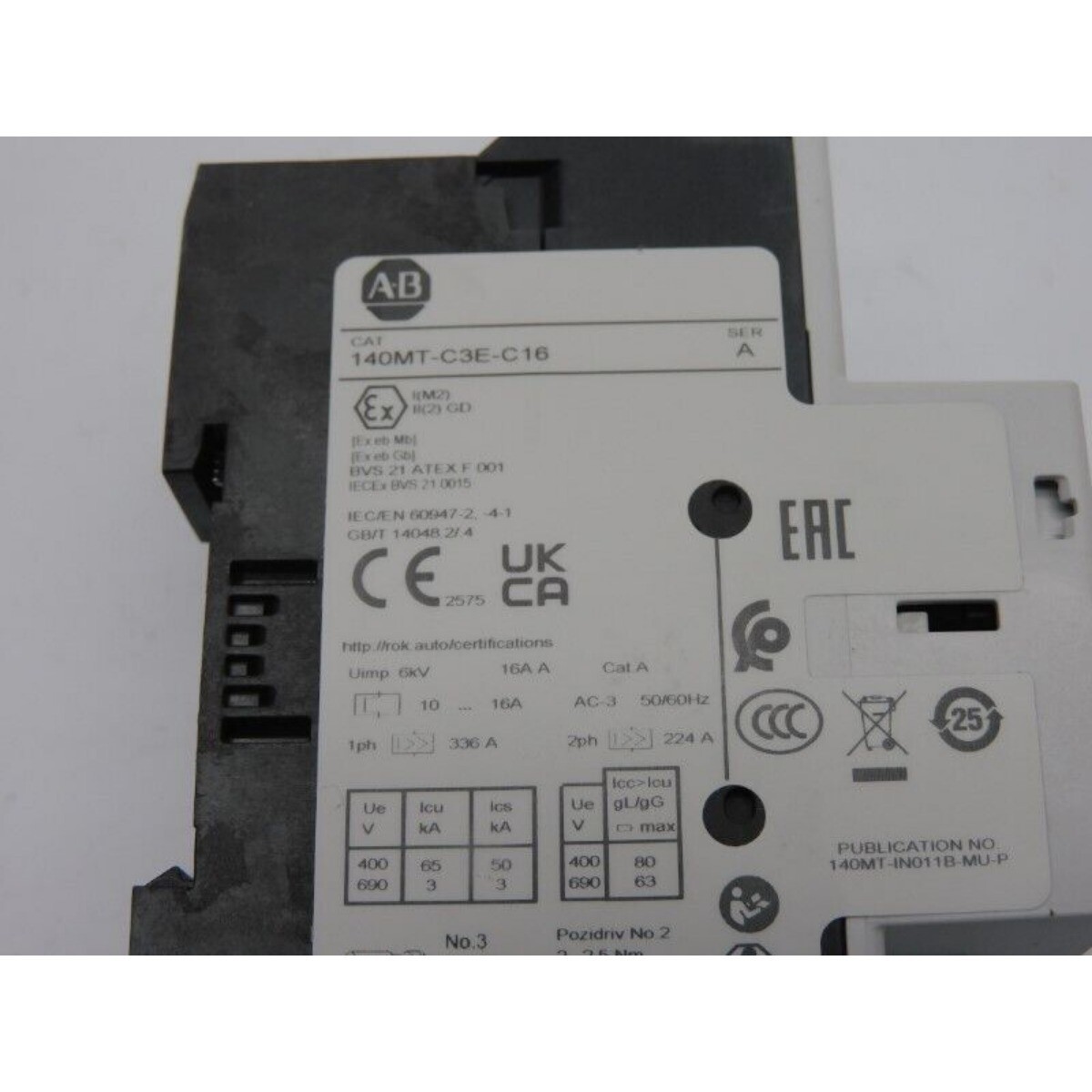 NEW ALLEN BRADLEY 140MT-C3E-C16 10-16A (WH) NSMP