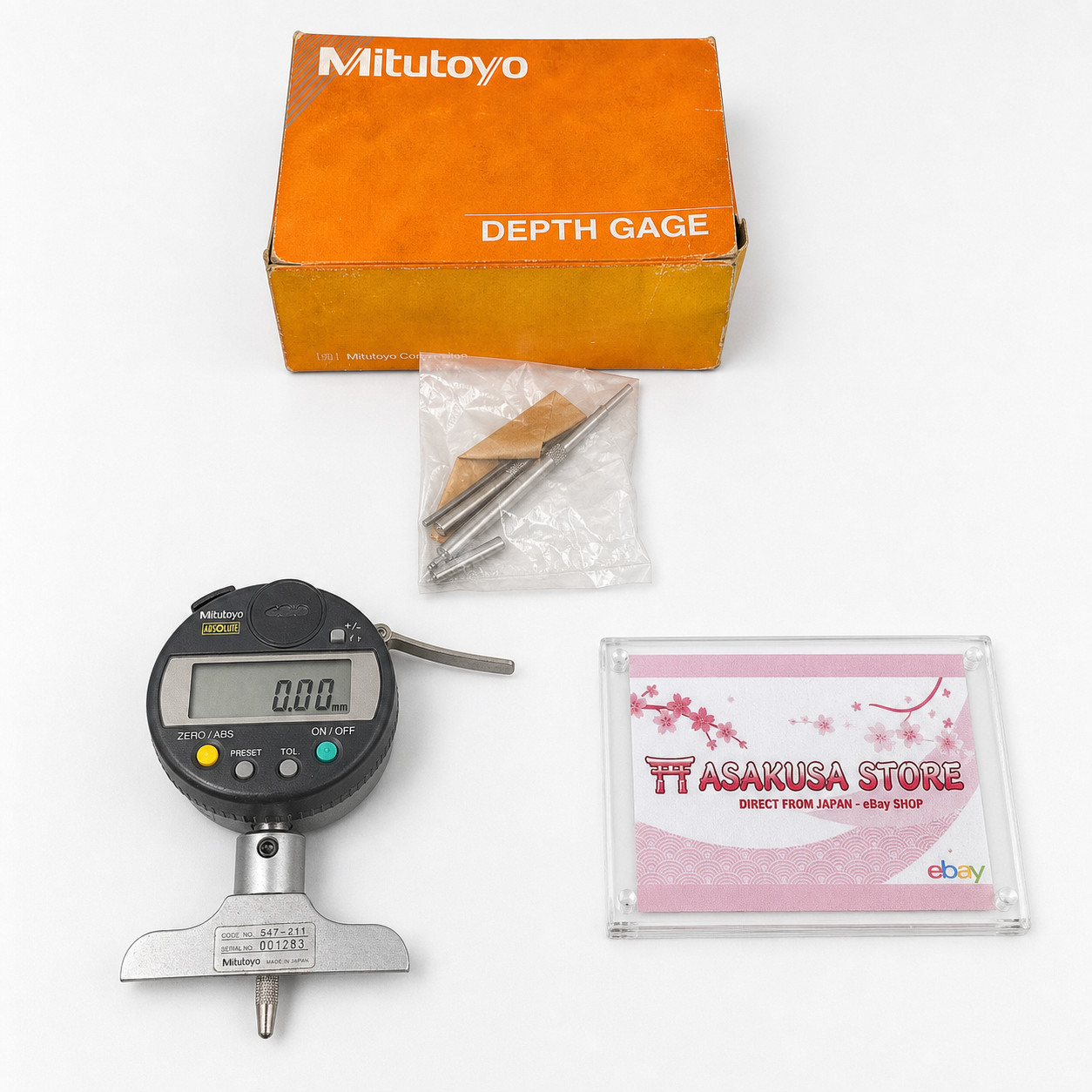 Mitutoyo 547-211 Digimatic Depth Gauge ABS Digital Measurement Tool from Japan