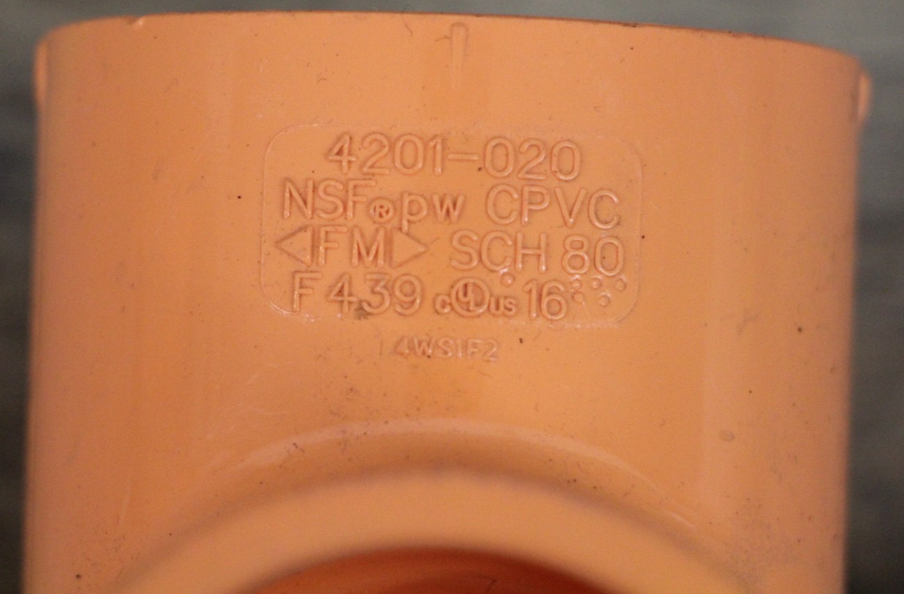 Spears 4201-020 2″ CPVC FlameGuard Tee SOC