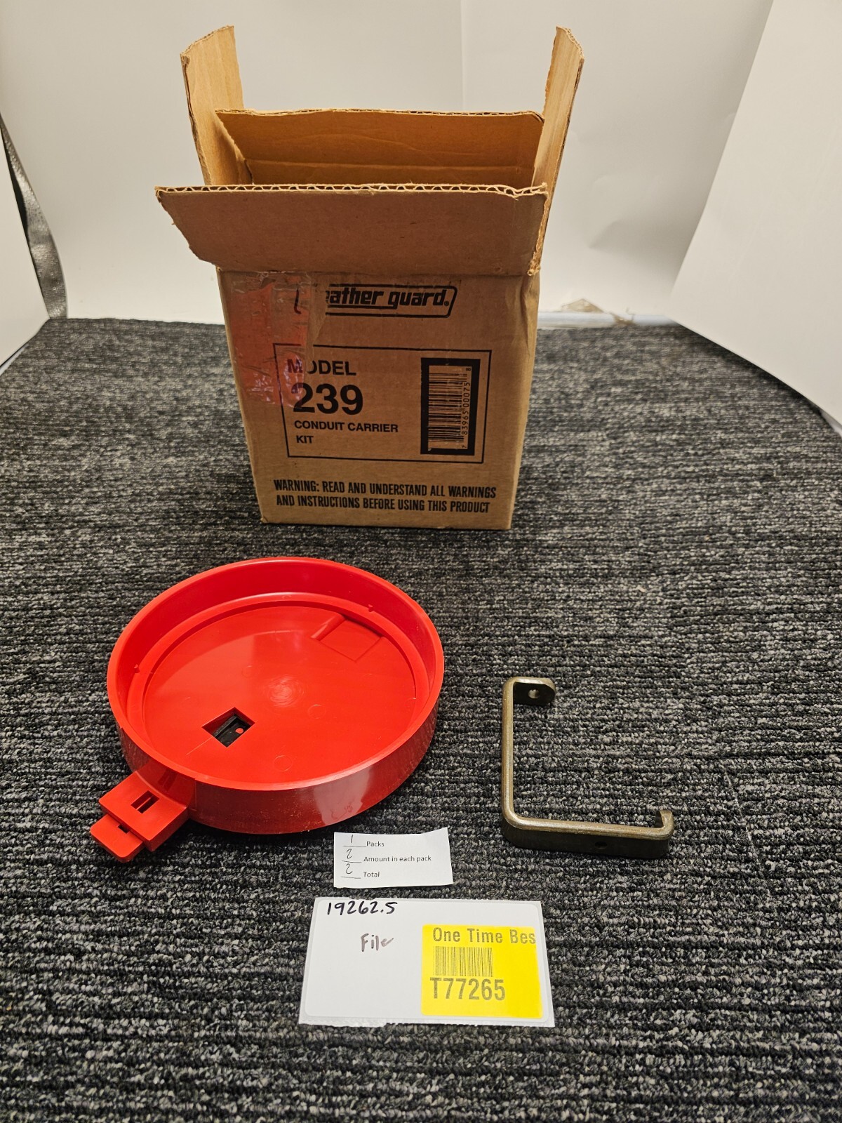 Weather Guard 239 Red Steel/ Plastic Lockable Conduit Carrier Accessory