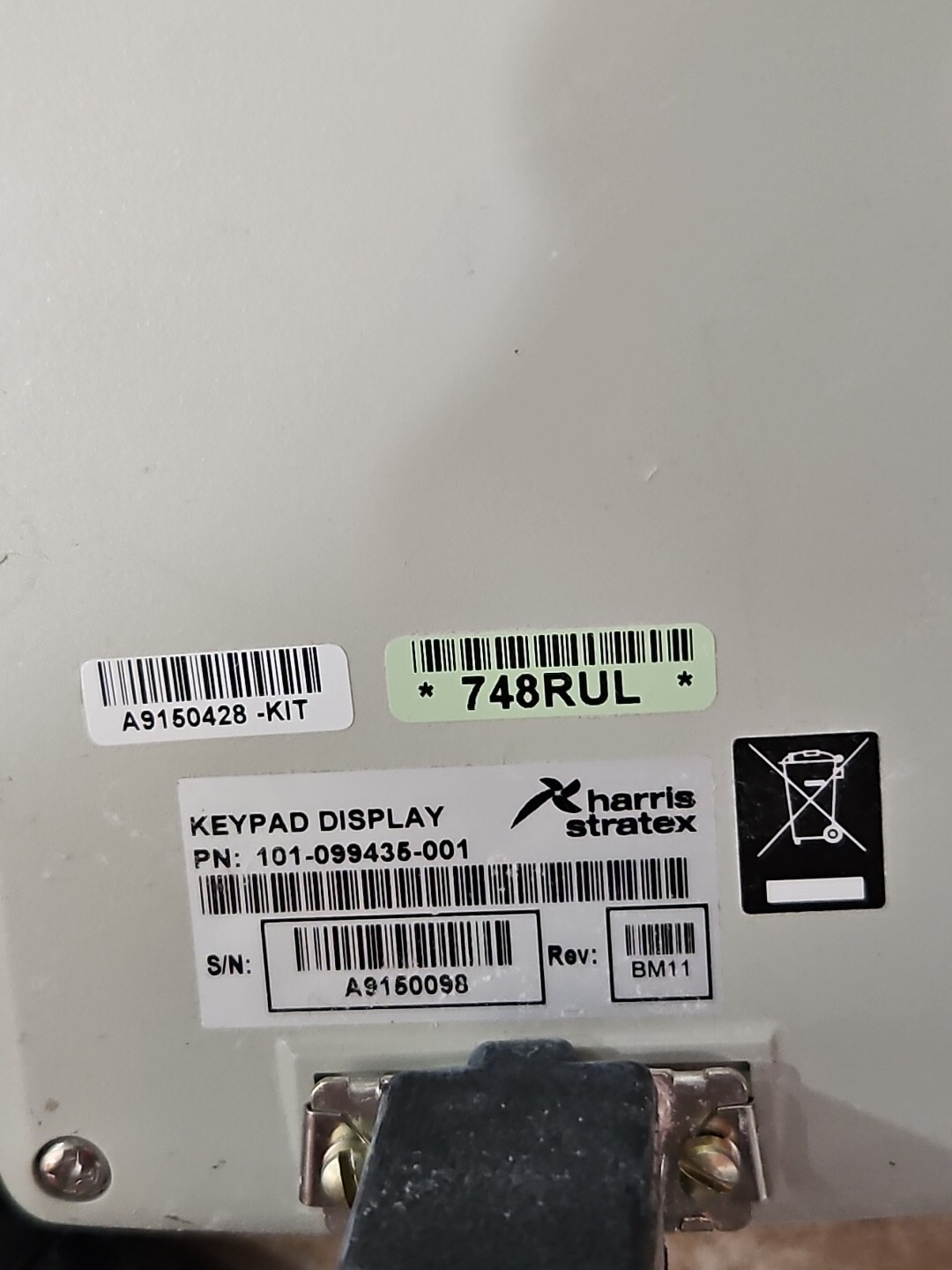 HARRIS CORPORATION 101-099435-001 / 101099435001 W/ Cable!