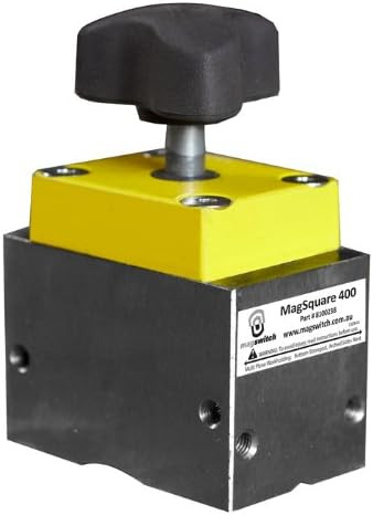Magswitch 8100238 MagSquare 400 400 Pounds Capacity Yellow/Silver/Black