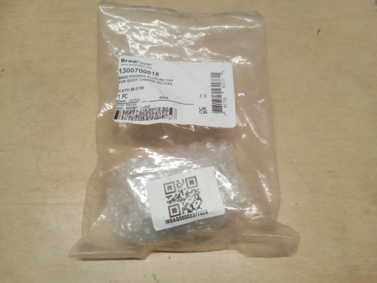 Brad Power 1300700018 Closure Cap 55-0198