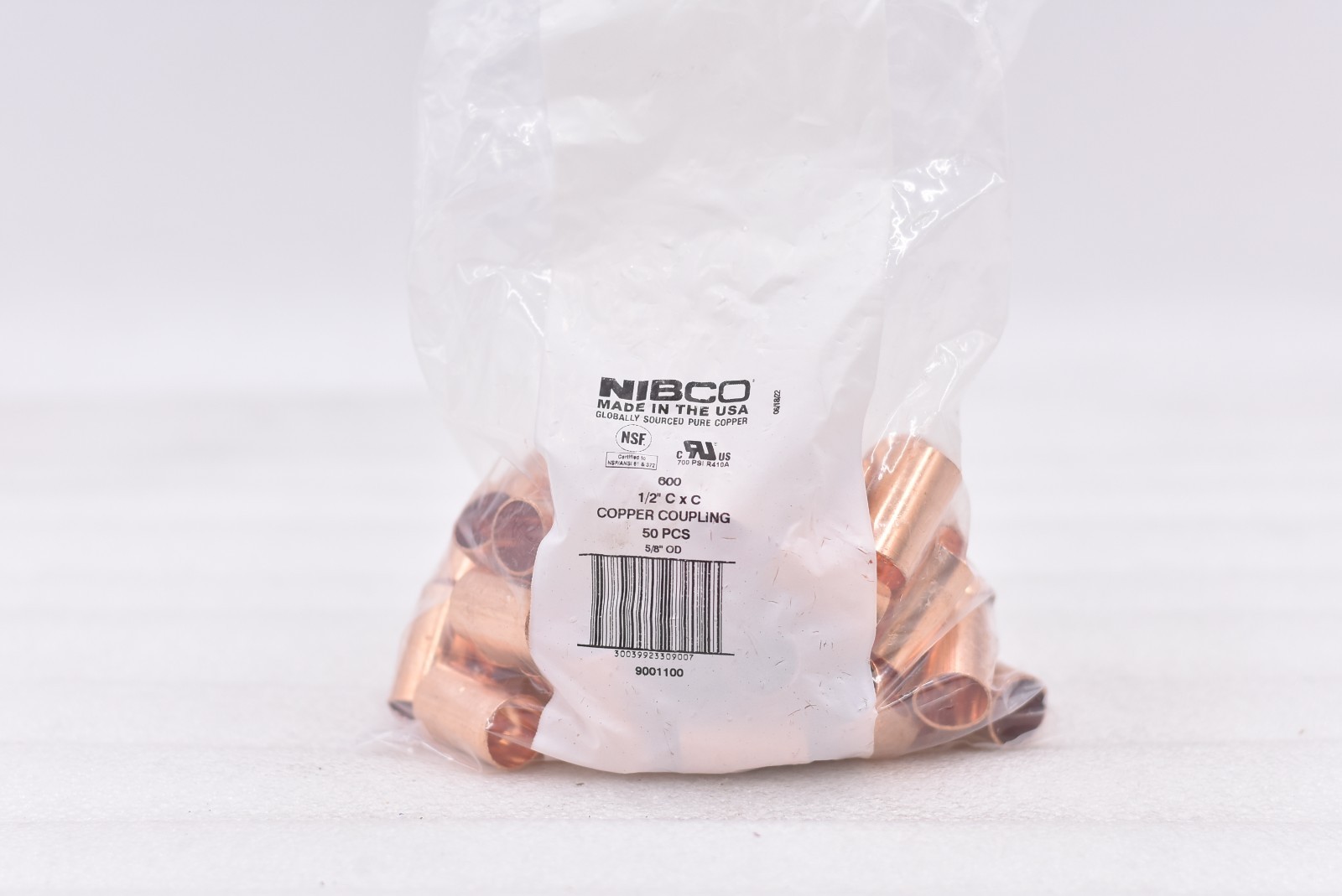 NIBCO 1/2″ C x C Copper Coupling 50pcs