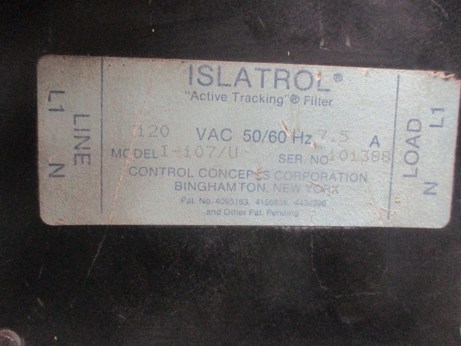 ISLATROL I-107/U FILTER (AS PICTURED) UNMP