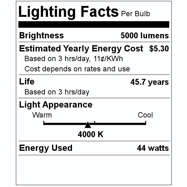 Philips Day-Brite LED Vapor Tight LED Light Fixture, 48 inch,
