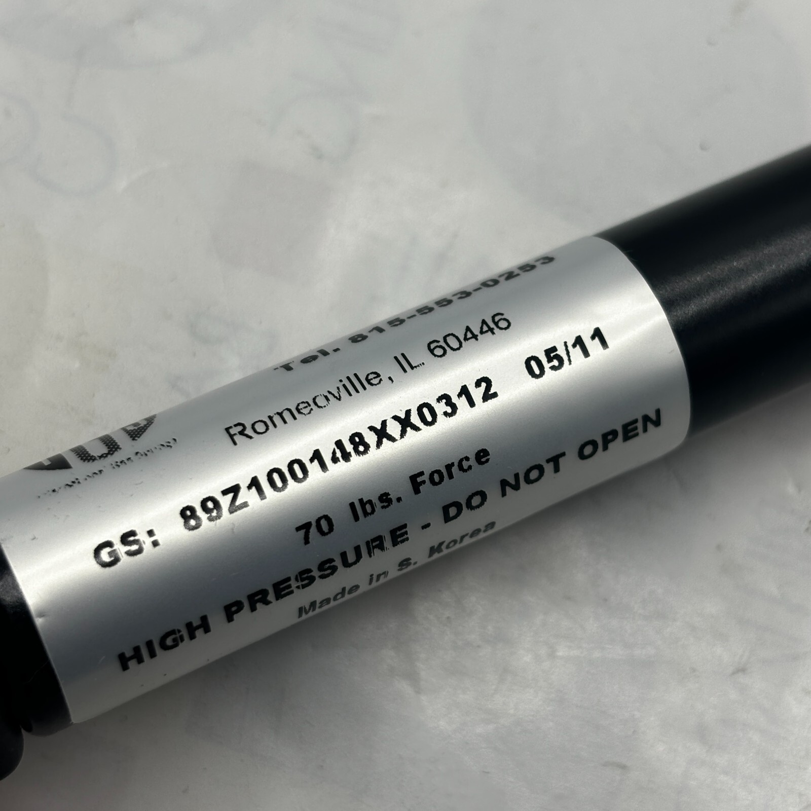 IGS VOLUMELINE 89Z100148XX0312 HIGH PRESSURE GAS SPRING 70 IBS. 150K753H24 🎯