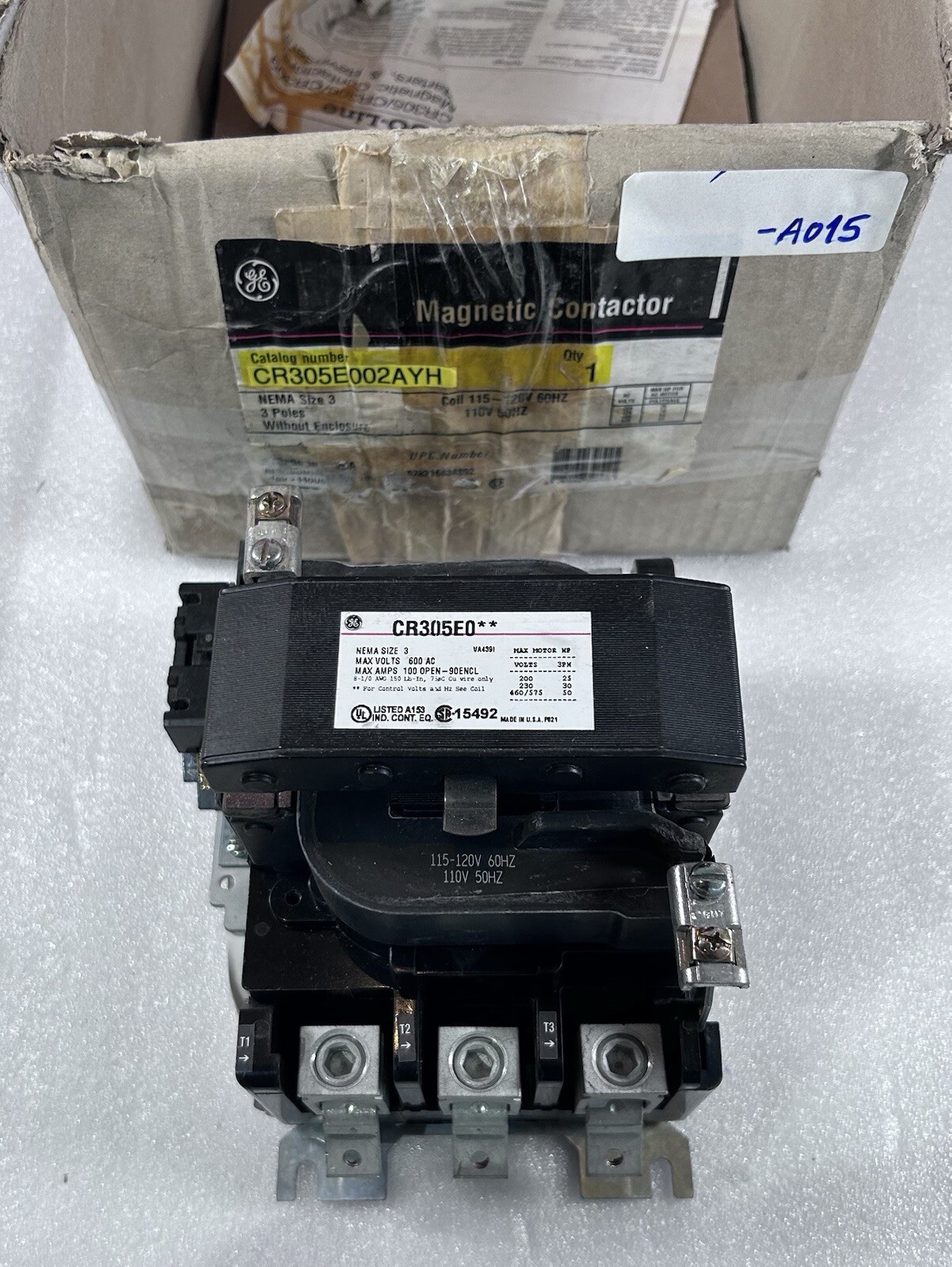 GE CR305E002AYH 110/115-120V 90A