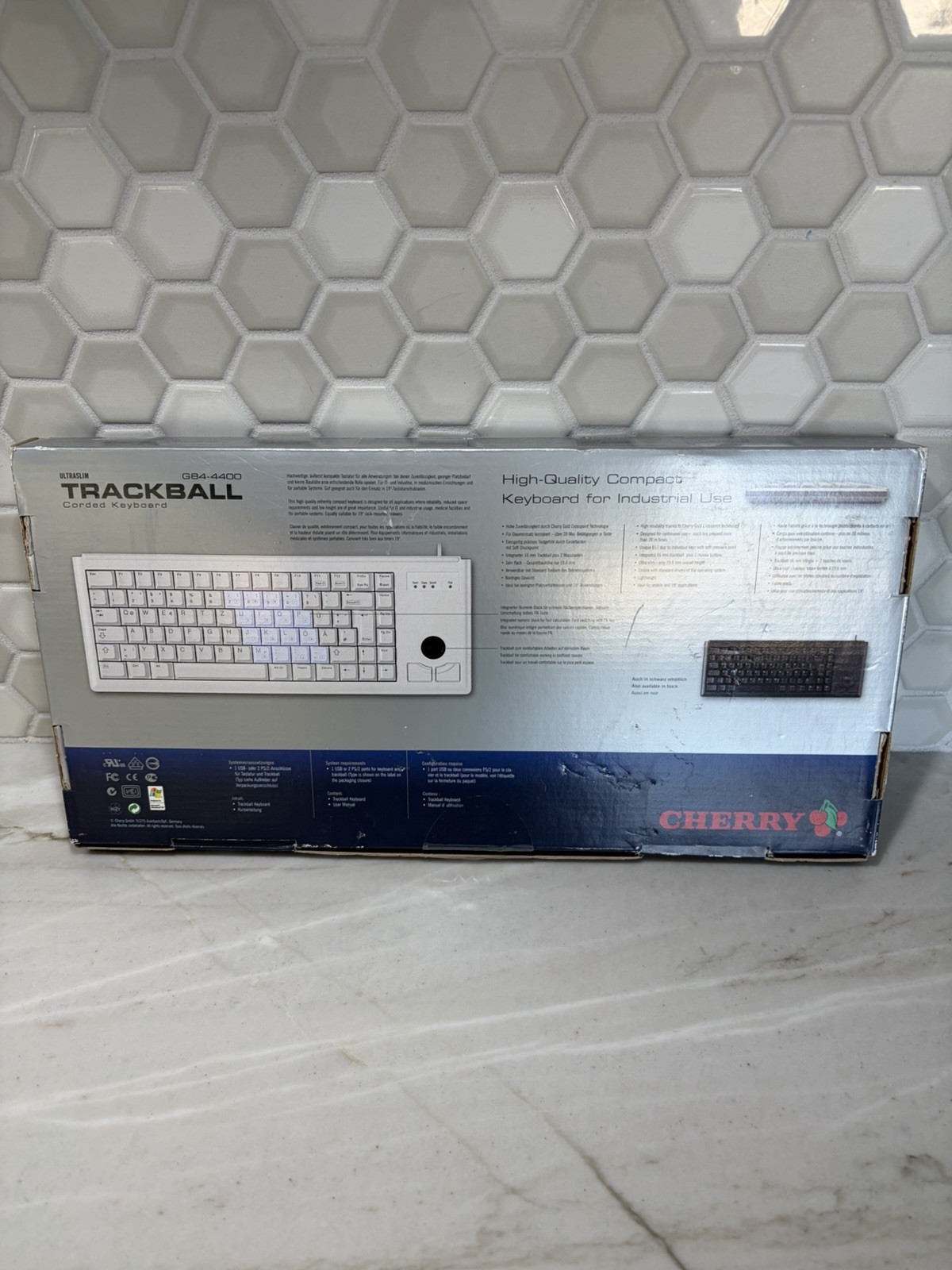 Cherry G84-4405PPBUS G84-4400 Ultraslim Trackball Keyboard