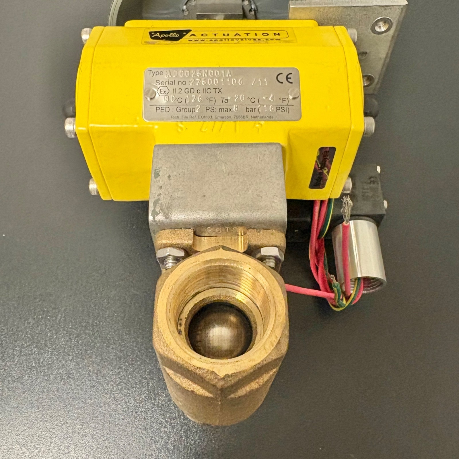 Apollo Pneumatic Actuator w/ Quartz Limit Switch & 1 Inch Valve – (AD0025N001A)