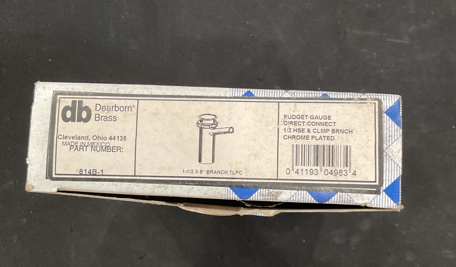 Dearborn Budget Gauge Chrome Plated Branch Tailpiece 814B-1