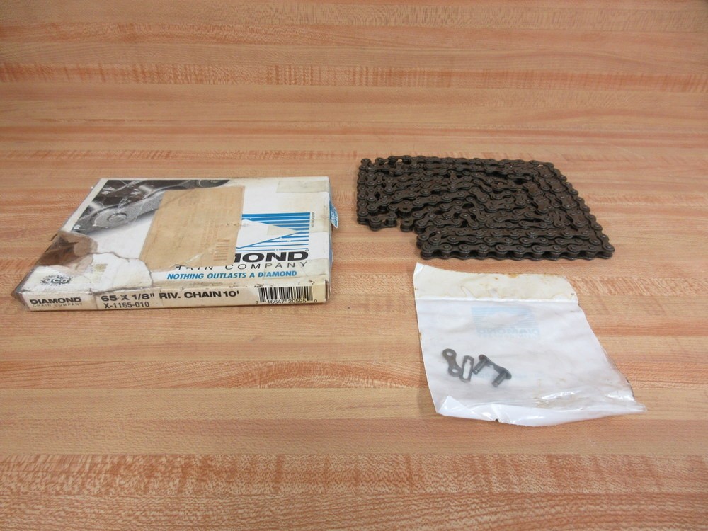 Diamond Chain X-1165-010 Chain X1165010 65 X 1/8″ Riv. 10′