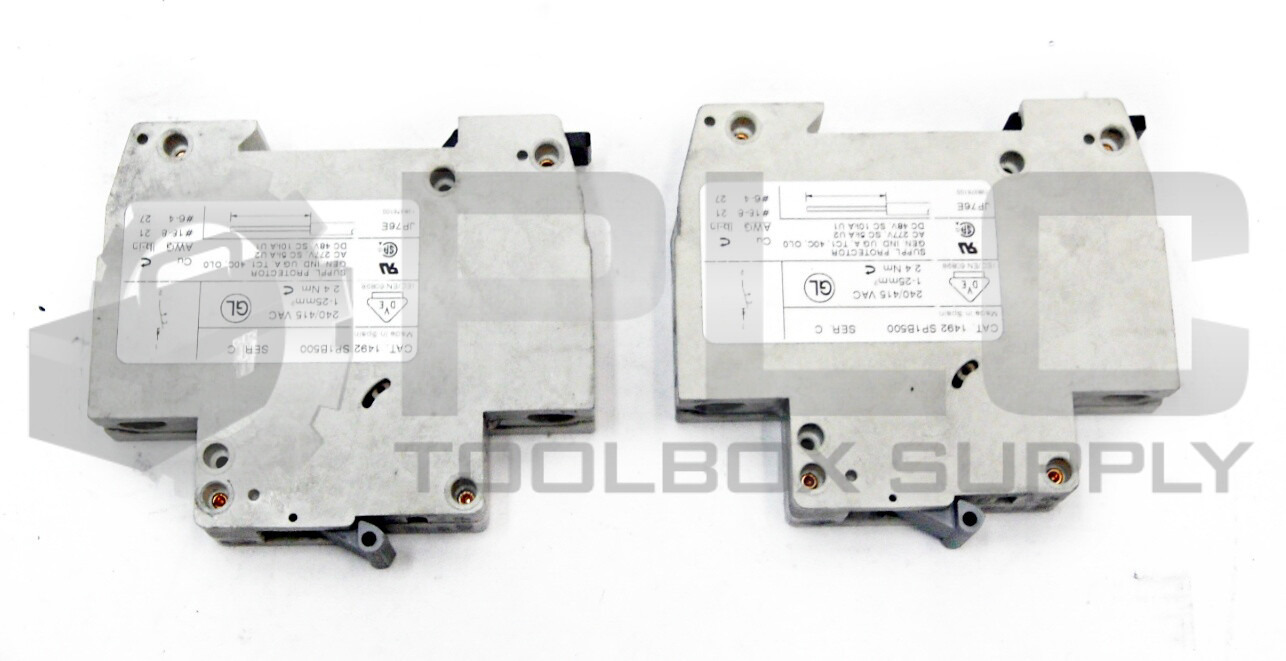 LOT OF 2 NEW ALLEN BRADLEY 1492-SP1B500 SER. C CIRCUIT BREAKER 50A