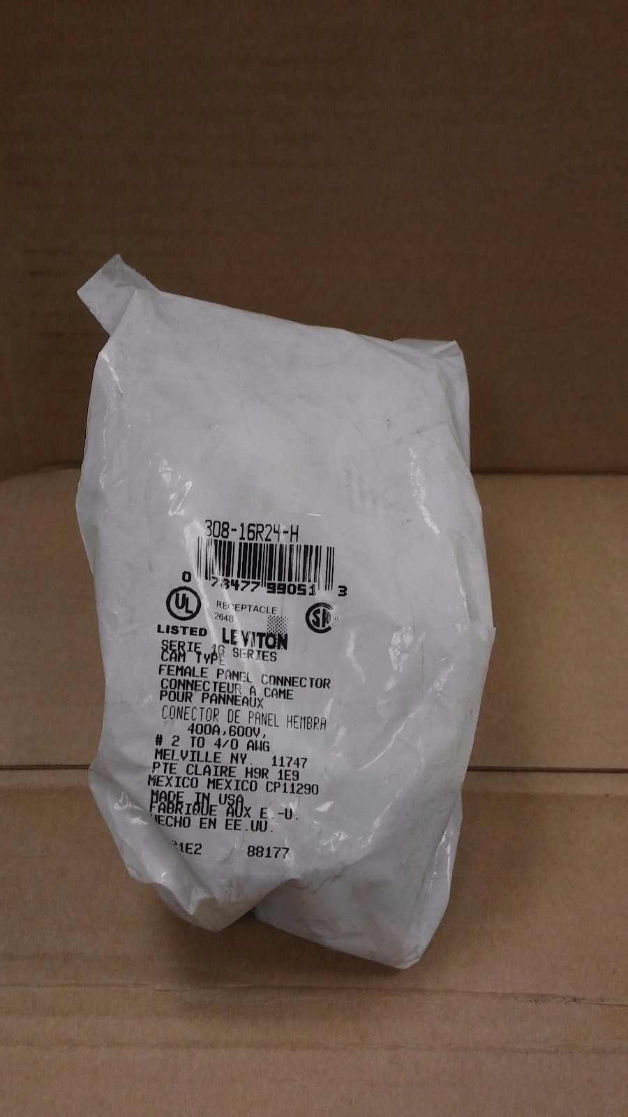 LEVITON 308-16R24-H 16 Series Cam Type Female Panel Connector