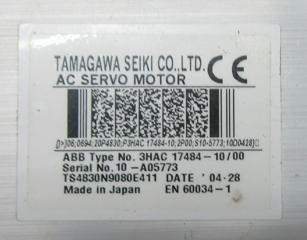 Tamagawa Seiki 3HAC-17484-10/00 AC Servo Motor 3HAC174841000
