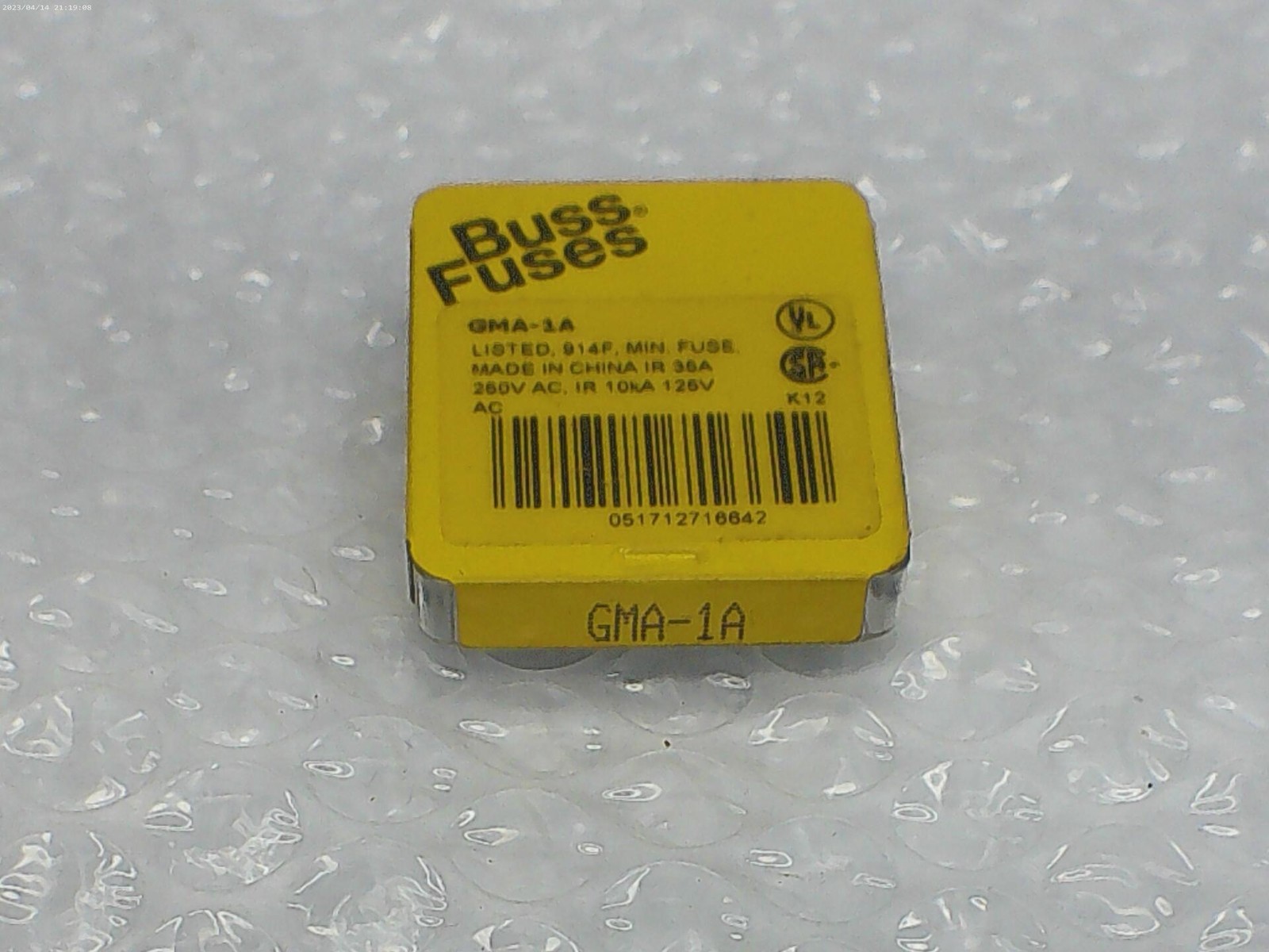 BUSSMANN GMA-1A FUSE PKG OF 5 NSMP.