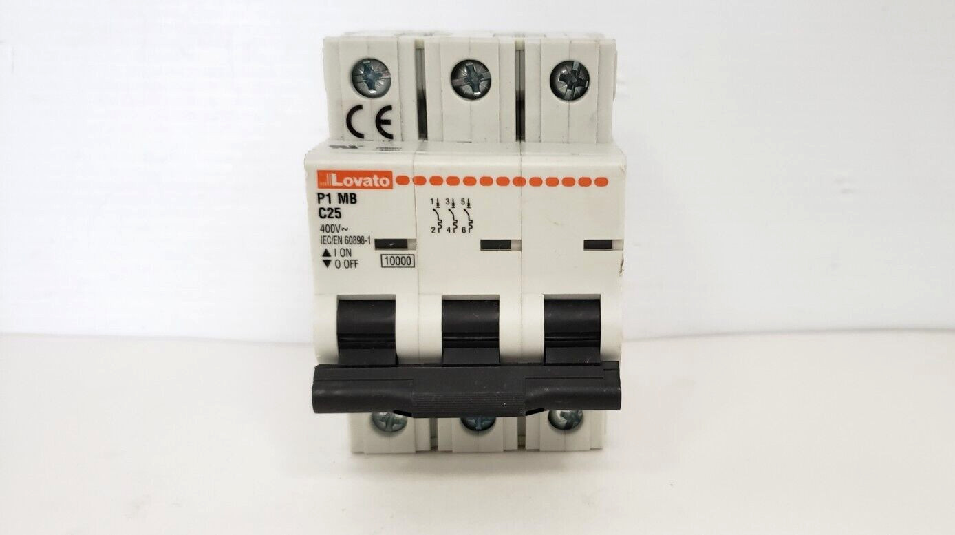 LOVATO P1MB3PC25 CIRCUIT BREAKER, 3 POLE, 25A, 400V, NNB