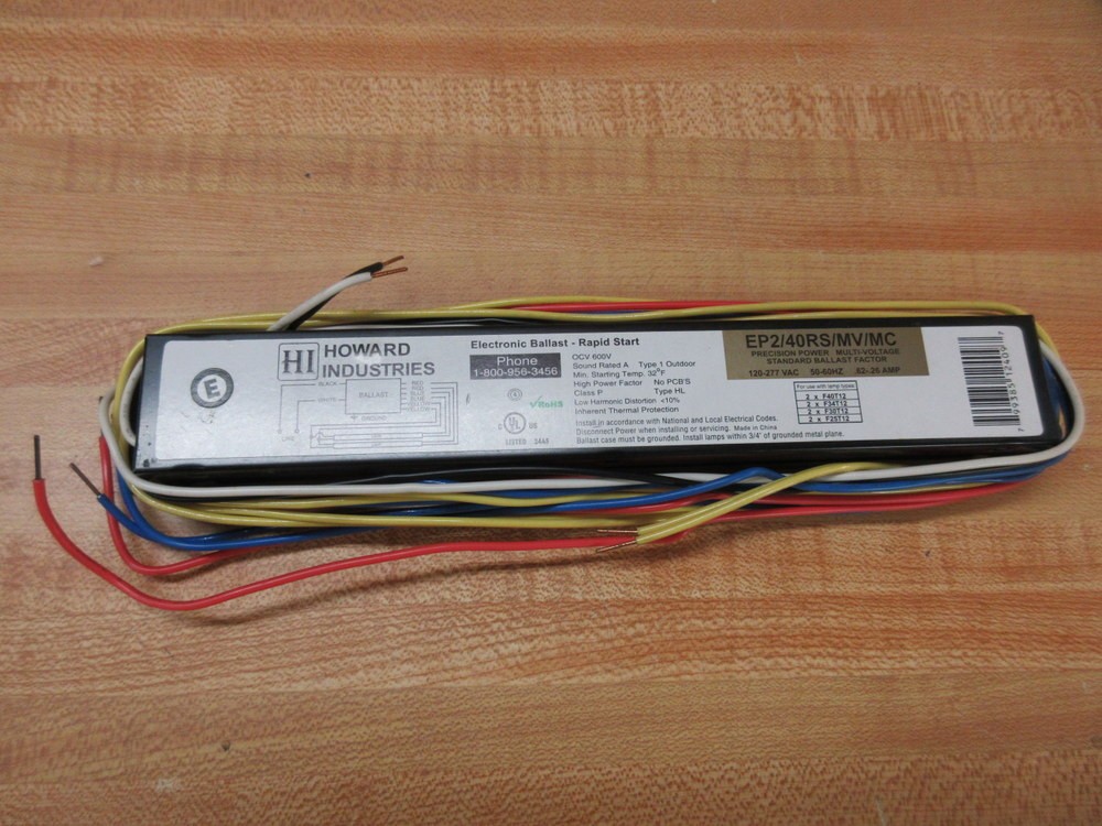 Howard Industries EP2/40RS/MV/NC Ballast EP240RSMVNC (Pack of 3)