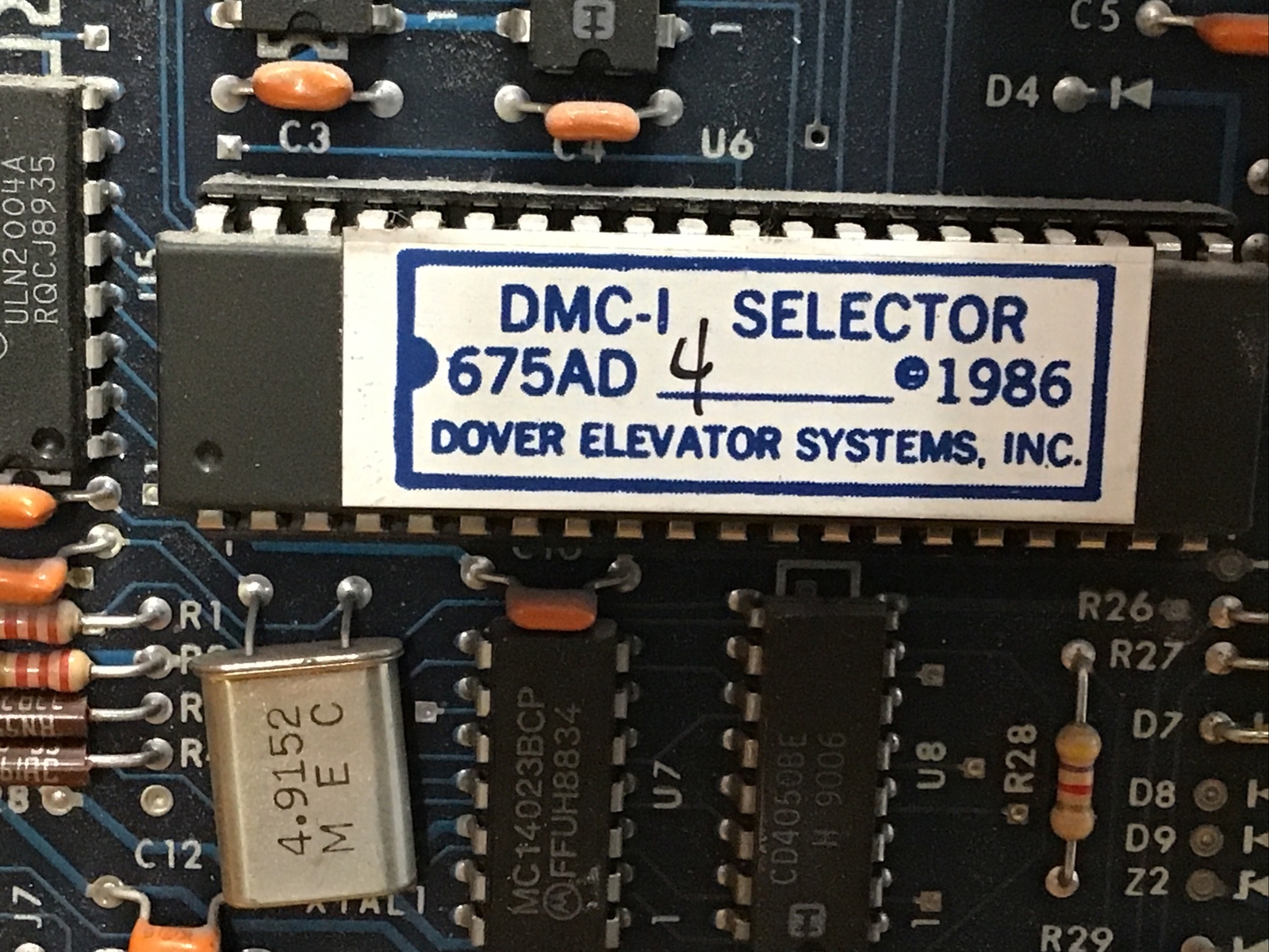 Dover DMC Selector Thyssenkrupp Assy 6300CV1 DCM 1 Sensor PCB assy 141316