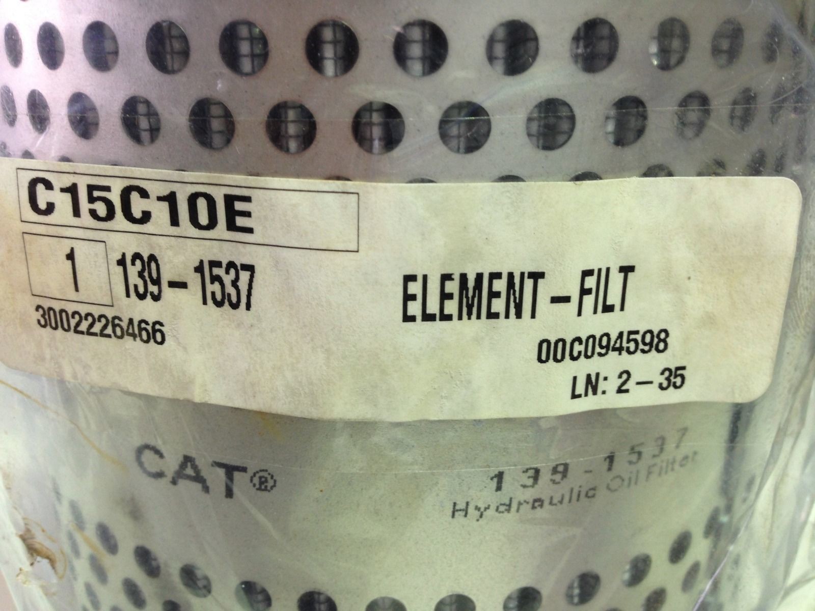 CAT Caterpillar 139-1537 Hydraulic Oil Filter Ultra High Efficiency CAT C15C10E
