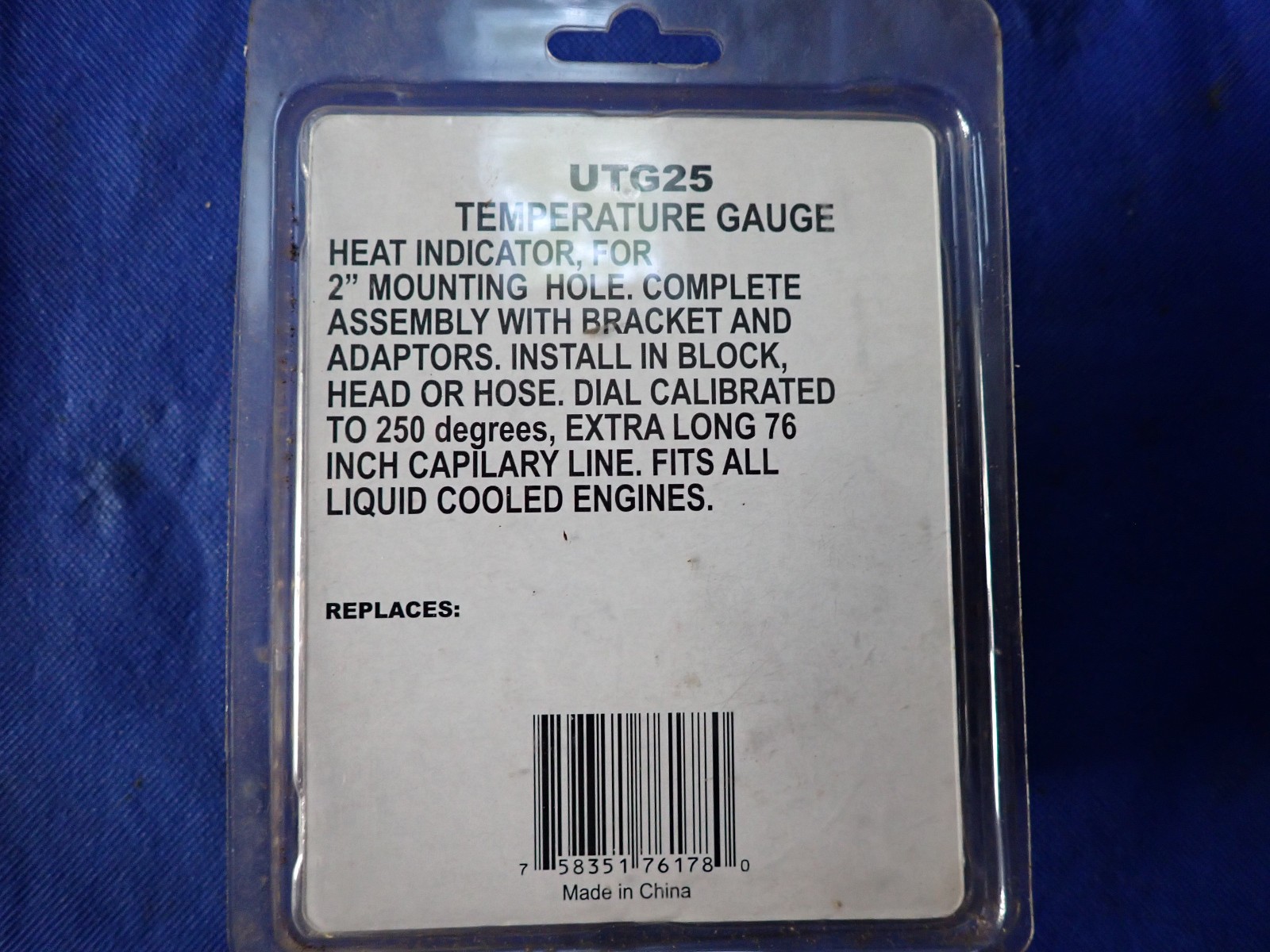 John Deere, Ford, Massey Ferguson Tractor Temperature Gauge: Replaces C3NN18287A