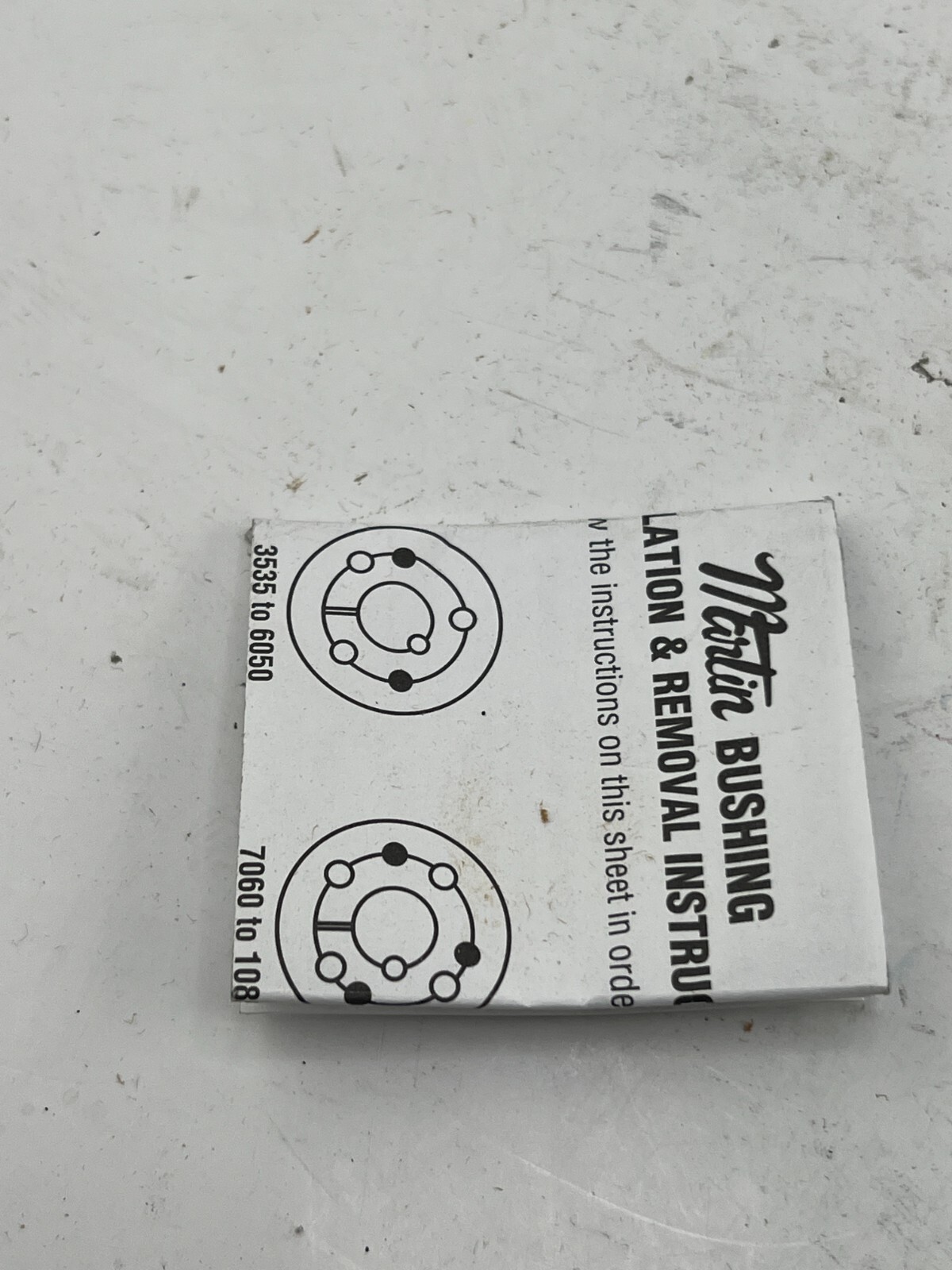 MARTIN GENUINE OEM TAPER LOCK BUSHING 3020 2 3/16 2.1875 in Bore
