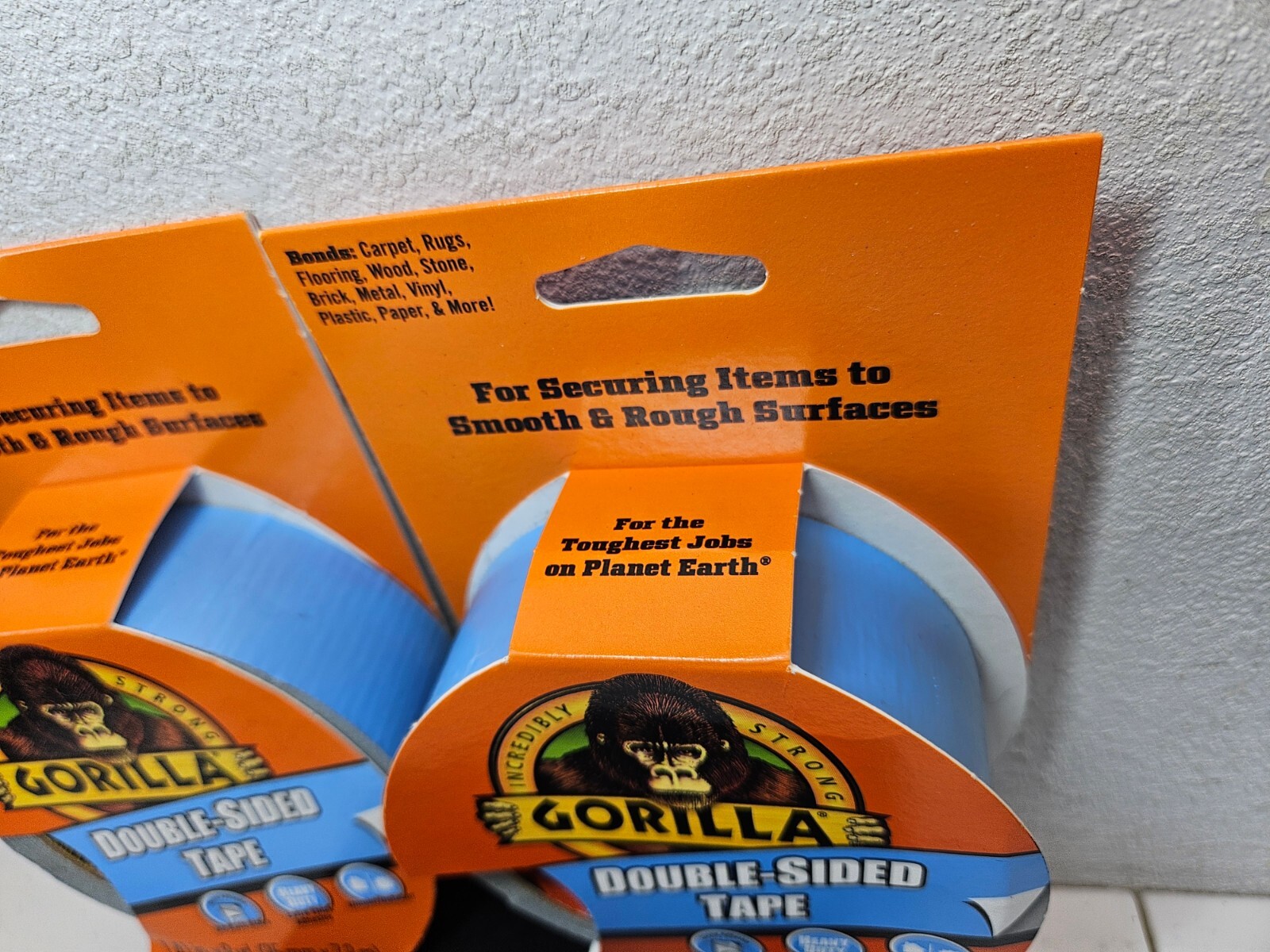 Gorilla Double-Sided Tape, 1.41″ x 8 yd, Gray | 2 PACK – NEW – FAST SHIP!💨✅