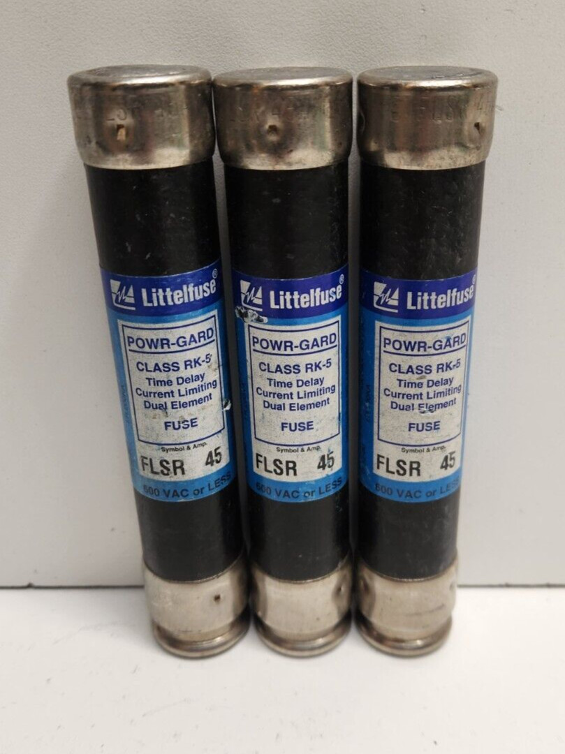 LOT OF 3 NEW NO BOX! LITTELFUSE 45A 600V RK5 FUSES FLSR-45