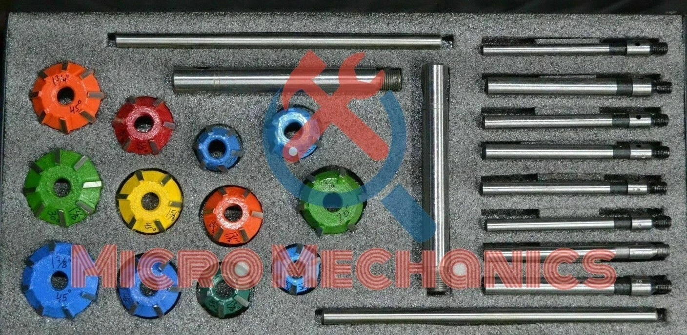 24 pcs Valve Seat Cutter Set Carbide Tipped To cut Modern Heads Hard Seats Rings