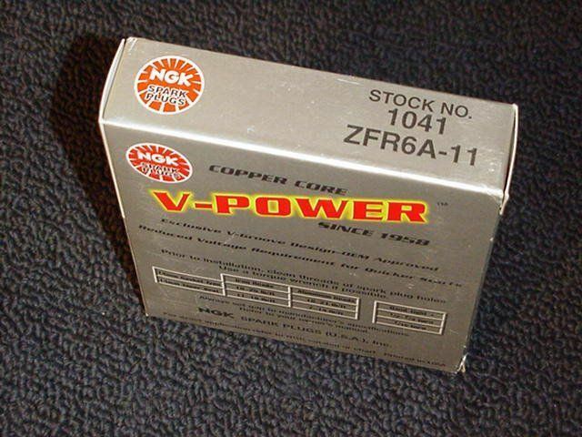 Box of Four NGK ZFR6A-11 # 1041 V-Power Resistor Copper Core Spark Plugs NEW!