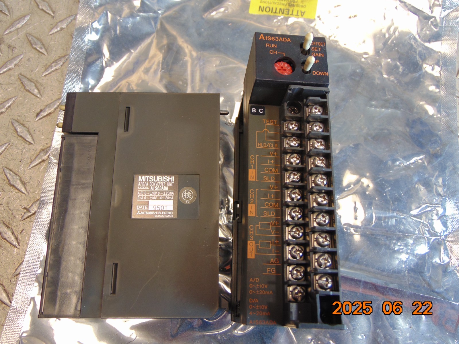 MITSUBISHI A1S63ADA A/D/A CONVERTER UNIT