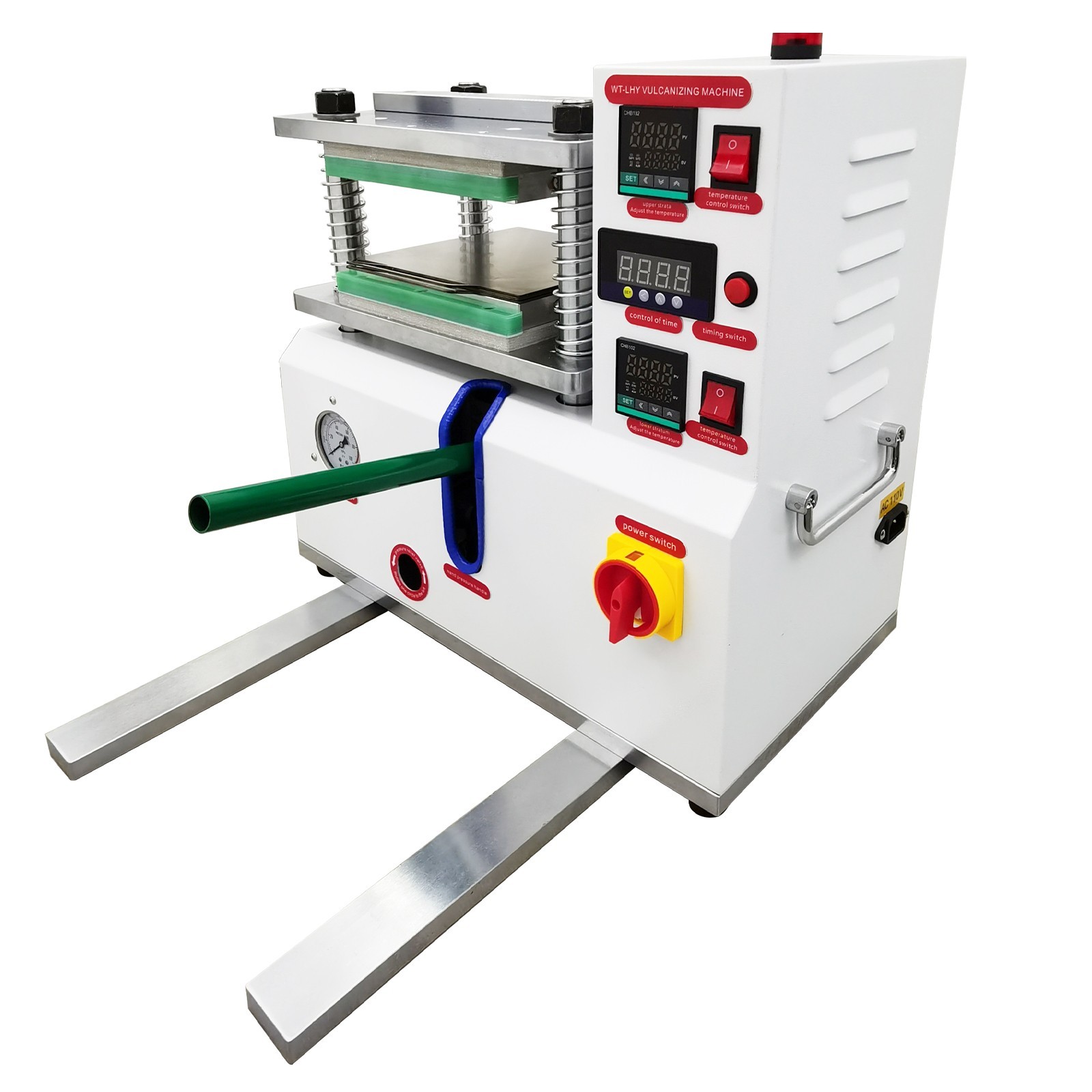 110V 1500W Vulcanizing Machine 50-350℃ Desktop Flat Plate for Rubber Plastic